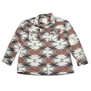 Altar'd State Southwestern Oversized Shacket Shirt Jacket NWT Rust Multi Large